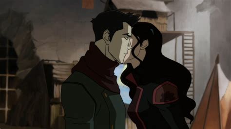 image asami kissing mako on the cheek png avatar wiki the avatar the last airbender resource