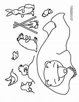 Snores Hibernating Preschool Bears Snoring sketch template
