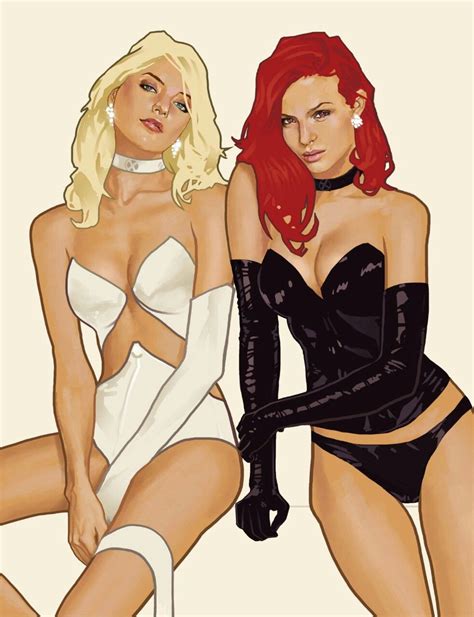 Emma Frost And Black Queen By Dave Seguin Marvel Girls Comics Girls