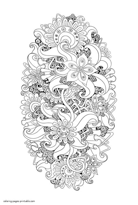 hard coloring pages  print flowers coloring pages printablecom