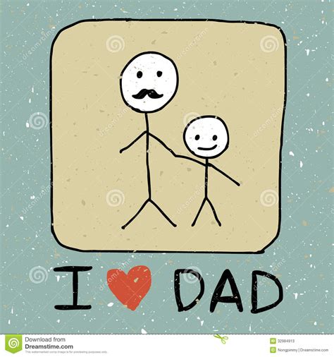 love dad stock vector illustration  mustache happiness
