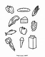 Coloring Food Pages Groups Printable Healthy Protein Items Kids Colouring Group Dairy Sheets Drawing Print Junk Color Sheet Clipart Eating sketch template