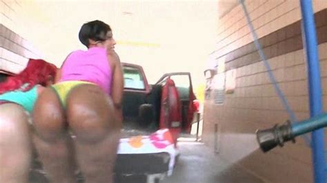 sexy car wash with huge ass ebony tramps getting nasty