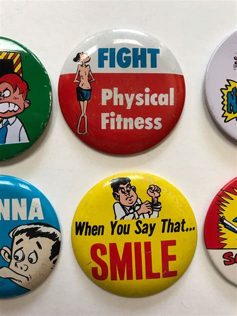 vintage pinback buttons funny humor retro collectible etsy