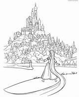 Kingdom Castle Magic Drawing Getdrawings Tangled sketch template