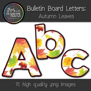 bulletin board letters autumn leaves classroom decor  art