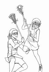 Lacrosse Girls Pages Coloring Deviantart Template Printable sketch template