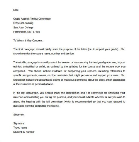academic appeal letter joleenramsey
