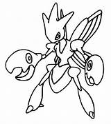 Pokemon Scizor Coloring Pages Drawings Pokémon sketch template