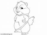 Chipmunks Coloring Pages Alvin Theodore Kids Printable sketch template