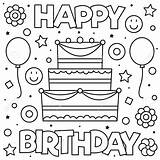 Coloring Pages Birthday Happy Printable Colouring Kids Sheets Choose Board sketch template