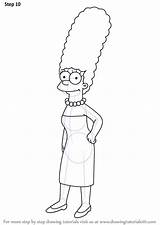 Simpson Step Marge Simpsons Draw Drawing Cartoon Tutorials Drawingtutorials101 sketch template