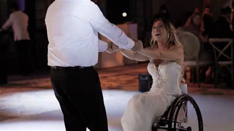 Bride Who Is Paralyzed Shocks Groom And Her Entire Wedding Party By
