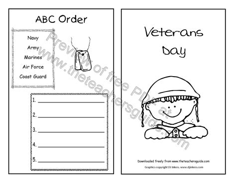 veterans day printouts   teachers guide