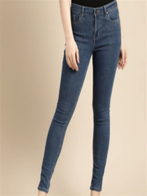 buy    women blue skinny fit stretchable jeans jeans  women  myntra