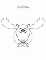 Coloring Moose Cartoon Face Pages Fun Print Getcolorings sketch template