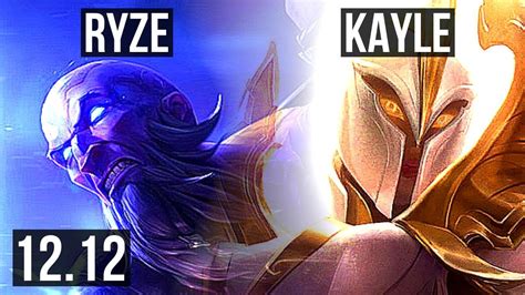 ryze  kayle top  solo kills  mastery  games godlike  kr diamond
