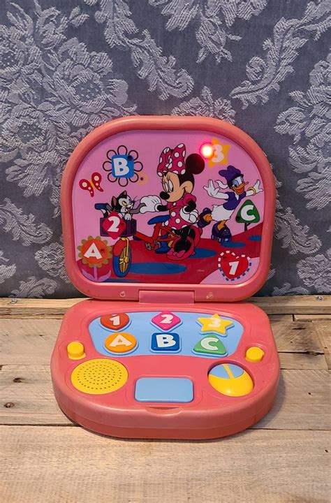 vintage disney minnie mouse laptop musical play  learn etsy