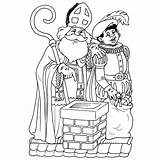 Sinterklaas Piet Dak Het Zwarte Sint Zak Kleuren Kiezen sketch template