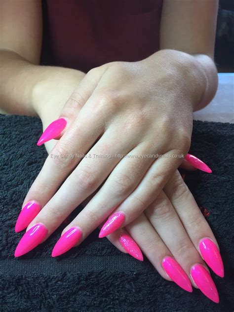 Social Build Pink Neon Gel Polish With Pink Neon Glitter