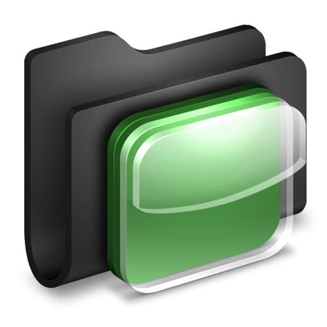 3d Folder Ios Black Icon Png Clipart Image