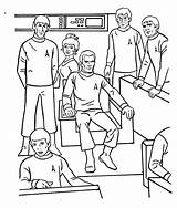 Trek Star Coloring Pages Book Template Idw Getcolorings Bridge sketch template