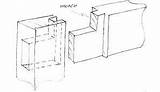 Mortise Tenon Woodworking sketch template