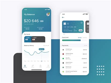 bank mobile app  simona vorlova  dribbble