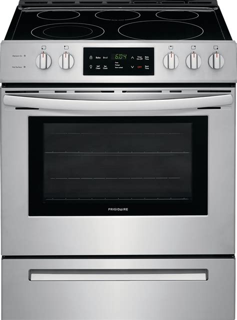 frigidaire ffehus  front control freestanding electric range stainless steel