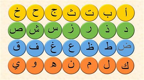 bold letters arabic alphabet