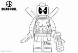 Deadpool Coloring Pages Lego Marvel Heros Super Printable Color Print Kids sketch template