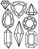 Gem Coloring Jewels Crystal Pages Printable Jewel Drawing Clipart Freebie Merry Christmas Gems Crystals Gemstones Diamond Template Drawings Easy Doodlecraftblog sketch template