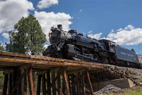 ride  vintage steam train  grand canyon national park  summer