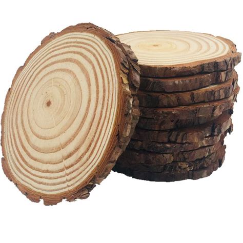 pcs fashion natural wood slices   unfinished natural circle rustic wedding centerpiece