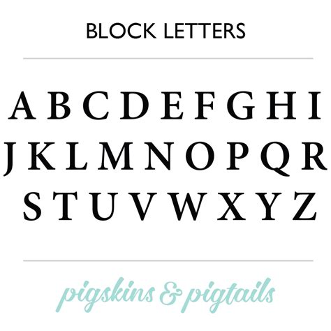 single letter block decal