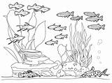 Mewarnai Gambar Pemandangan Laut Bawah Anak Paud sketch template