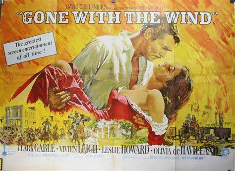 wind british quad clark gable original  theatre poster