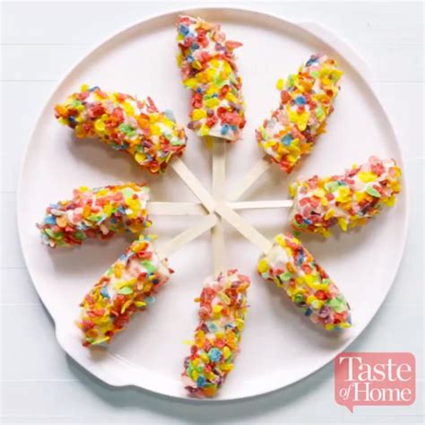 frozen banana cereal pops recipe in 2019 recipes to try recetas comida bebida recetas de