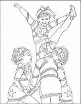 Coloring Cheerleading Pages Cheer Printable Kids Sheets Girls Colouring Stunt Stunts Cheerleader Nicole Sports Camp Printables Megaphone Crafts Ballet Princess sketch template
