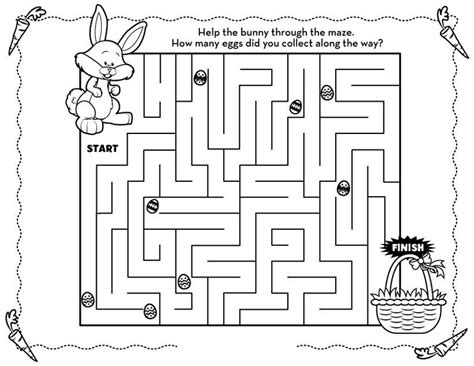 easter mazes  coloring pages  kids easter fun easter mazes