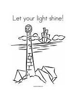 Light Coloring Shine Let Lightbulb Template Lighthouse Change Twistynoodle Ship Noodle sketch template