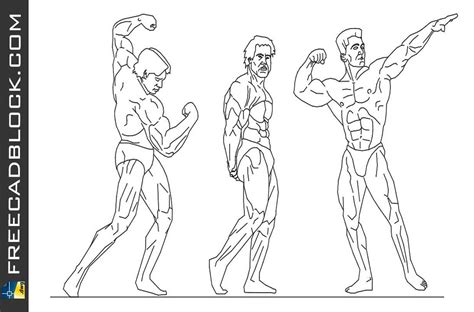 Bodybuilder Dwg Drawing Free Download In Autocad Platform 2007