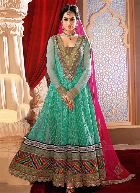 formal dresses  frocks  heavy thread work indian party wear embroidered frocks