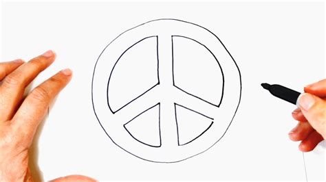 draw peace symbol peace symbol easy draw tutorial youtube