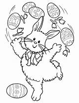 Coloring Easter Pages Colouring Bunny sketch template
