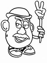 Potato Head Mr Coloring Pages Printable Clipart Color Vector Printables Template Cartoon Getcolorings Cartoons Kids Library Popular sketch template