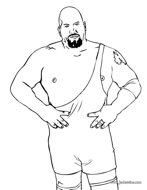 wwe big  coloring pages