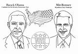 Obama Barack Coloring Pages Campaign sketch template