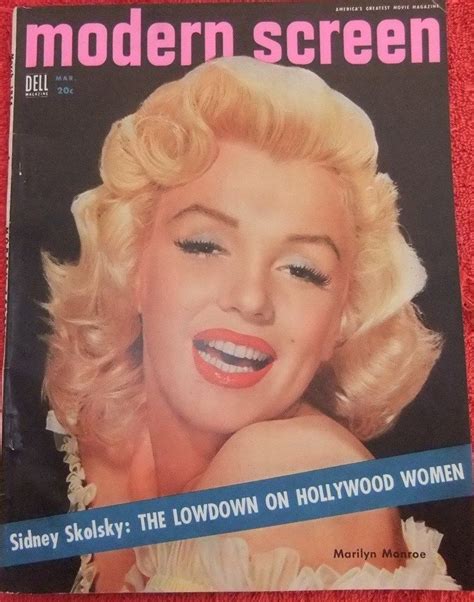 Marilyn Monroe On Cover Modern Screen Magazine March 1954 Marilyn