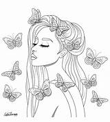 Coloring Pages Adult Grown Printable Fairy Cute Sheets sketch template